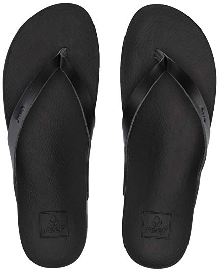 REEF Women's Sandals Cushion Bounce Court | Leather Flip Flops for Women with Cushion Bounce Footbed