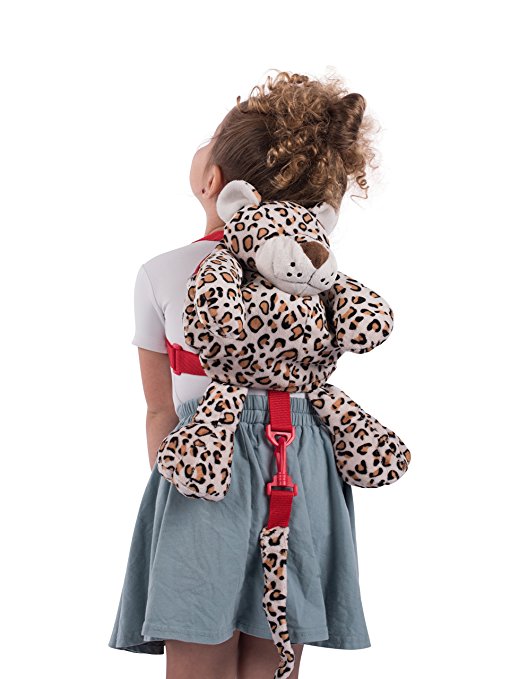 Animal Plant Baby Backpack and Safety Harness, By-My-Side Child Leash, Backpack Reins, Child Leash, Baby Walking Safety Harness, Leopard