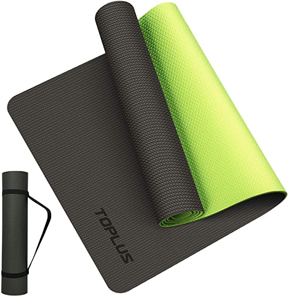 Toplus Thick Yoga Mat, Eco Friendly Premium Exercise & Fitness Mat Non Slip Carry Strap Included,Workout Mats for Home, Yoga, Pilate