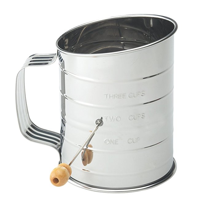 Mrs. Anderson's Baking Crank Flour Sifter,  3-cup