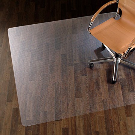 Office Marshal® Chair Mat for Hard Floors - 36" x 48", Multiple Sizes - 100% Pure Polycarbonate, No-Recycling Material - Transparent, High Impact Strength