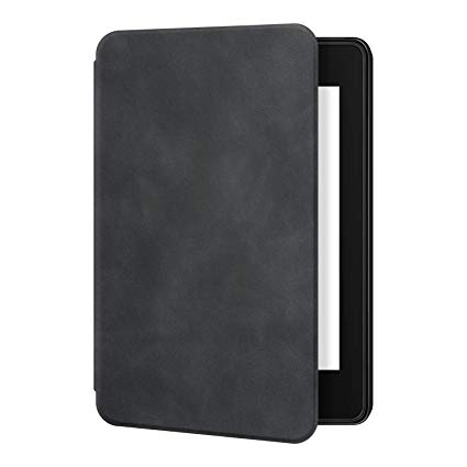 Ayotu Skin Touch Feeling Case for Kindle Paperwhite 2018 - Durable Soft Artificial Leather Cover with Auto Wake/Sleep - Fits Amazon The Latest Kindle Paperwhite Case (10th Generation-2018),K10 Grey