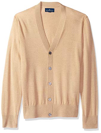 Amazon Brand - BUTTONED DOWN Men's Italian Merino Wool Lightweight Cashwool Cardigan Sweater