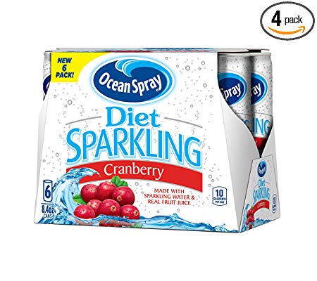 Ocean Spray Diet Sparkling Cranberry Juice, 8.4 Ounce Can (Pack of 24)