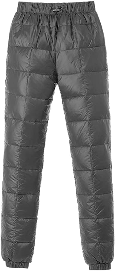 Tapasimme Men's Women Winter Warm Utility Down Pants Sassy High Waisted Nylon Compression Snow Trousers