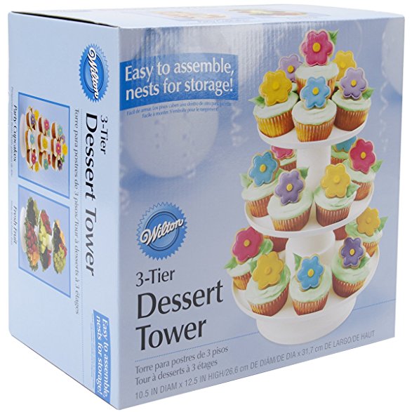 Wilton 307-705 Stacked 3-Tier Dessert Tower for Cupcakes