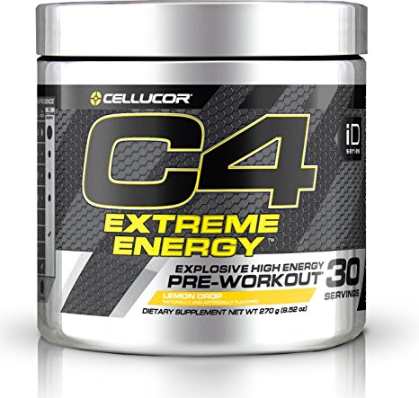 Cellucor, C4 Extreme Energy, Explosive High Energy Pre-Workout, Lemon Drop, 30 Servings