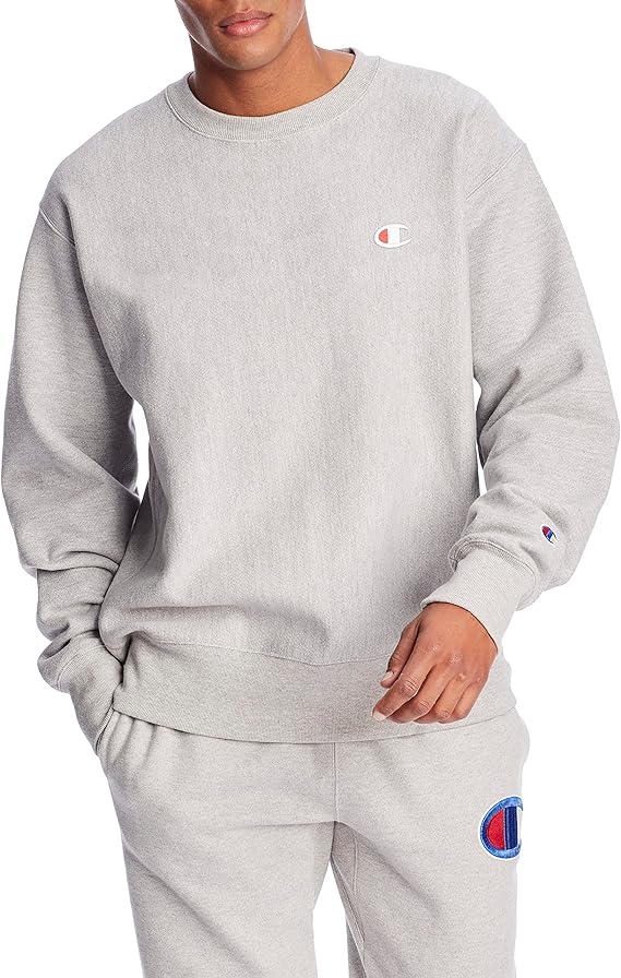 Champion mens Reverse Weave Crew, Left Chest C Sweatshirt, Oxford Gray-y06145, X-Large US