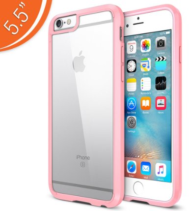 iPhone 6S Plus Case, Trianium [Clear Cushion] iPhone 6 Plus Clear Case Bumper (5.5 Inch)[Scratch Resistant] Shock-Absorbing Hard Back Panel For Apple iPhone 6/6S Plus (2014/2015) - Cotton Candy