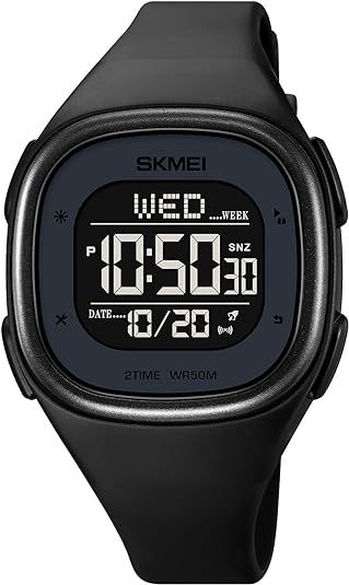 Gosasa Mens Minimalist Square Digital Watch Waterproof Wrist Watch for Women Outdoor Sport Watch with Stopwatch Countdown Watches for Unisex