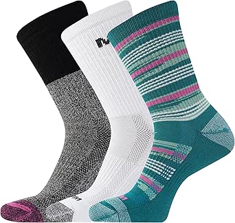 Merrell Men's and Women's Recycled Everyday Socks-3 Pair Pack-Repreve Mesh