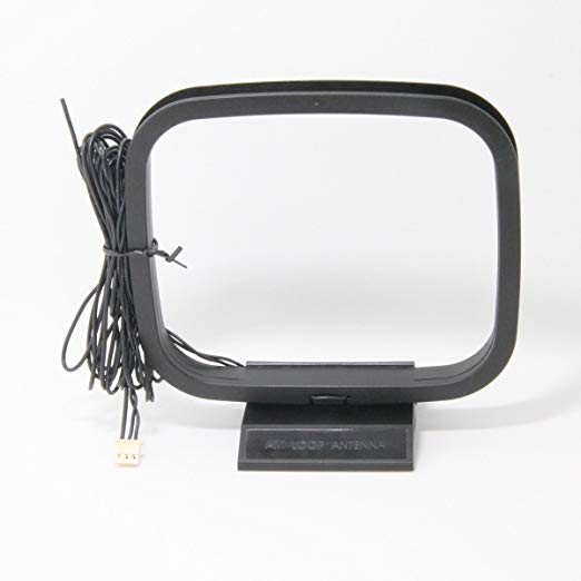 Ancable FM AM Loop Antenna with 3-Pin Mini Connector for Sony Sharp Stereo AV Receiver Systems