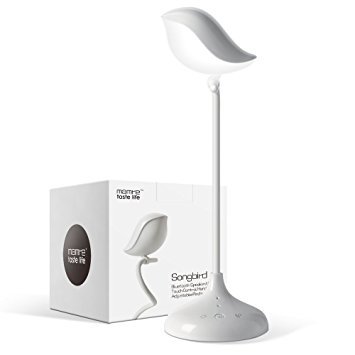 mamre Reading Table Lamp with Wireless Bluetooth Speaker, Night Light for Baby (Songbird White LED)