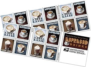 Espresso Drinks US Postage Stamps - Booklet of 20,Wedding