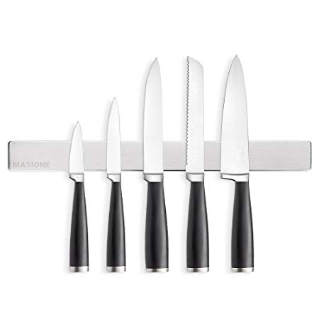 Knife Magnetic Holder Stainless Steel Masione 16 Inch Magnetic Knife Strip Space-Saving Knife Bar Kitchen Knife Rack