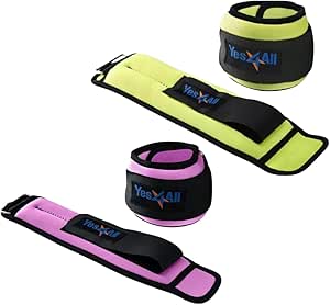 Yes4All Wrist & Ankle Weights Pair 1lb -10lbs for Women, Men, Kids Adjustable Strap - Walking, Pilates, Gym Fitness Workout