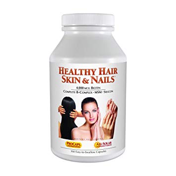 Andrew Lessman Healthy Hair, Skin & Nails – Promotes Beautiful Hair, Radiant Skin and Strong Nails - 4000 mcg High Bioactivity Biotin, MSM, Full B-Complex. No Additives. 360 Easy to Swallow Capsules