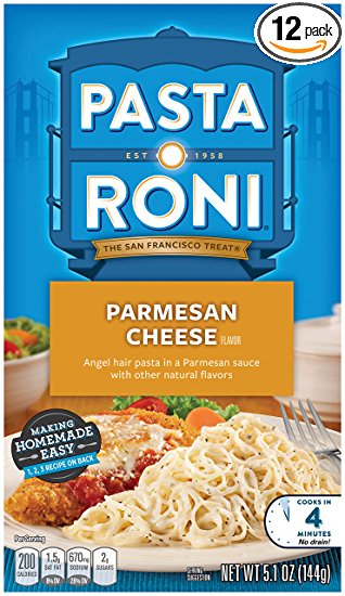 Pasta Roni Parmesan Cheese Angel Hair Capellini Pasta Mix, 5.1 oz. (Pack of 12 )
