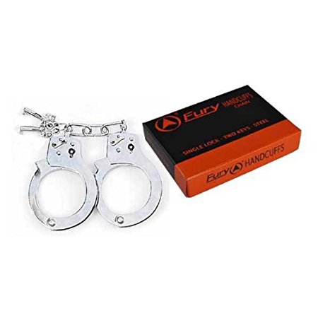 Joy Enterprises FP15901 Fury Single Lock Handcuff, Bling Silver