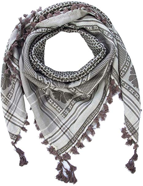 Merewill Cotton Shemagh Tactical Desert Wrap Keffiyeh Head Neck