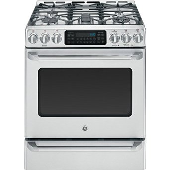 GE CGS985SETSS Cafe 30 Stainless Steel Gas Sealed Burner Range - Convection