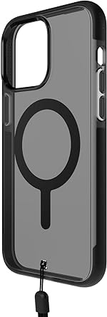 BodyGuardz Ace Pro for iPhone 15 Pro Max Case,Heavy Duty Shockproof Cover with 18FT Military Grade Drop Tested, Compatible with MagSafe, Wireless Charging, Responsive Buttons - Smoke/Black
