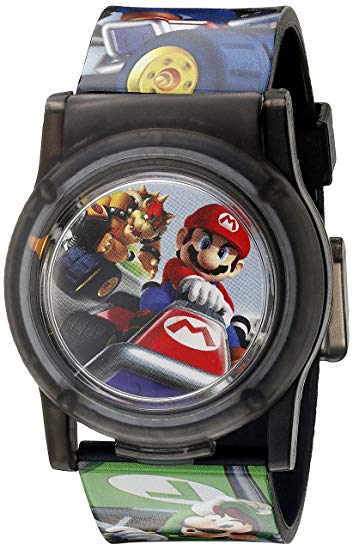 Nintendo Kids' NMK3403 Digital Display Analog Quartz Multi-Color Watch