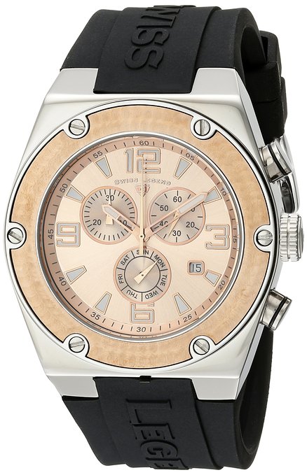 Swiss Legend Men's 30025-09-RB Throttle Chronograph Rose Dial Watch