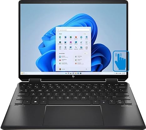 HP Spectre x360 13.5" Wide Ultra XGA  (1920x1280) IPS Touchscreen 2-in-1 Laptop | Intel i7-1355U 10-Core | Backlit Keyboard | Fingerprint | Thunderbolt 4 | WiFi 6E | 16GB LPDDR4 512GB SSD | Win11 Pro