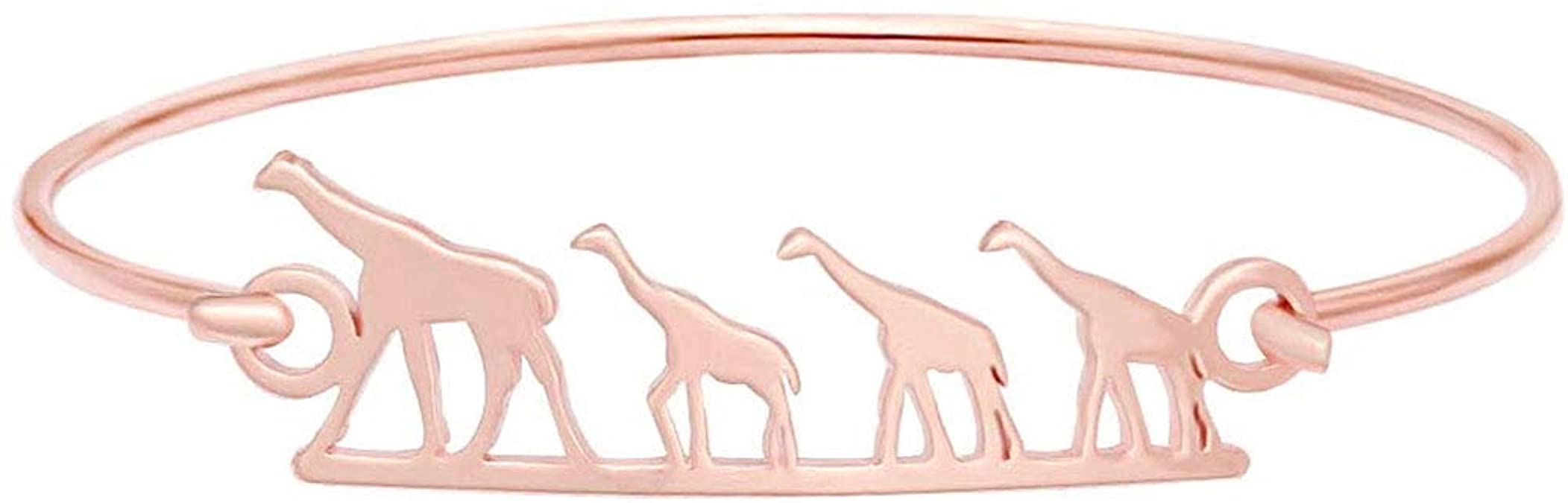 SENFAI Mama and Her 3 Children Family Bangle Bracelet for Mom and Daughter Triplets