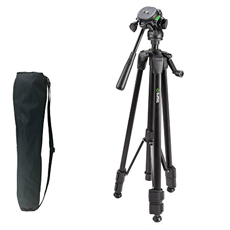 Sima STV-58K 58" Pro Panorama Tripod includes Zippered Carry Bag with Carry Strap