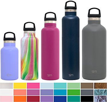 Simple Modern Ascent Water Bottle - Narrow Mouth, Vacuum Insulated, Double Wall, 18/8 Stainless Steel Powder Coated - 5 Sizes, 30  Colors