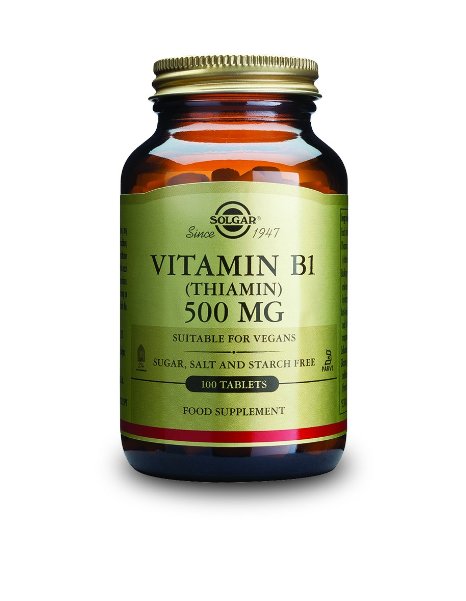 Solgar Vitamin B1 500 mg Tablets (Thiamin) - 100 tablets