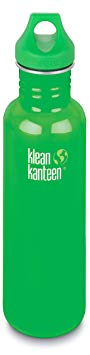 Klean Kanteen 27 oz Stainless Steel Water Bottle (Loop Cap 3.0 in Bright Green)