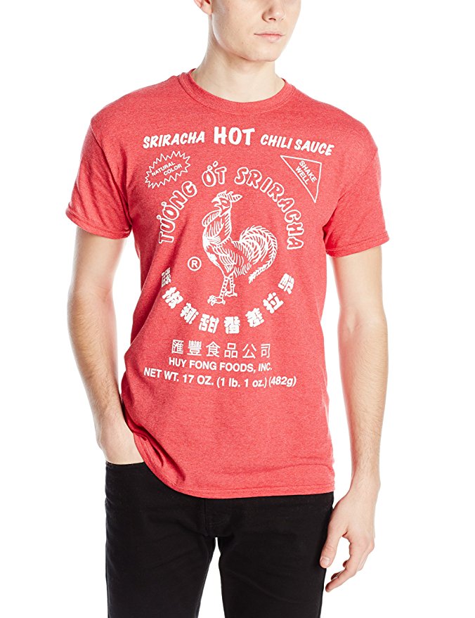 Sriracha Men's Hot Chili Sauce Label T-Shirt
