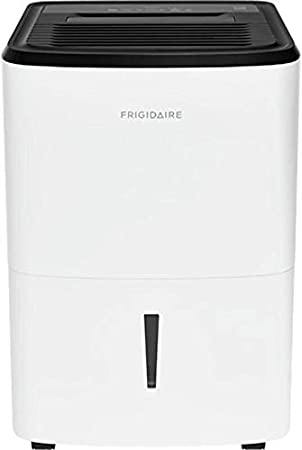 Frigidaire FFAD5033W1 16" Dehumidifier with 50 Pint Capacity, Washable Antibacterial Filter, Custom Humidity Control and Continuous Drain Option in White