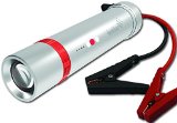 Ivation 5-In-1 Powerful Compact Car Jump Starter and Portable Mobile USB Charger LED Flashlight Emergency Hammer LanternFlasher 6000mAh Battery with 300 Amp Peak Output