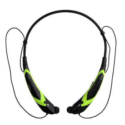 YINENN® 760 Stereo Wireless Bluetooth 4.0 Neckband Style Headset for Smartphones & Tablets - Black&Green
