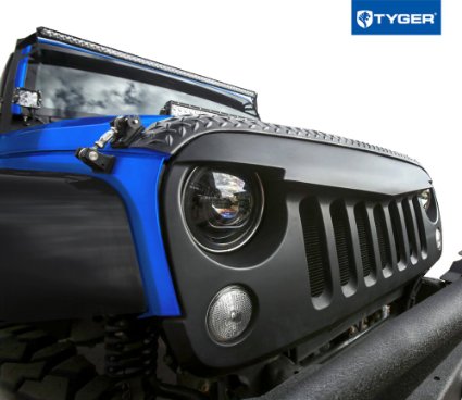 TYGER® Angry Grille Shell Replacement fits 2007-2016 Jeep Wrangler JK