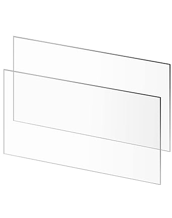 QWORK Clear Acrylic Sheet Plexiglass, 2 Pack of 24" x 48", 3/16" Thick, Plexiglass Plates, Cut with Saw, Laser, Or Hand Tools, for Craft Projects, Signs, Picture Frame