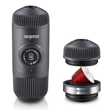Wacaco Nanopresso Portable Espresso Machine   Ns Adaptor - Black, Pack of 1