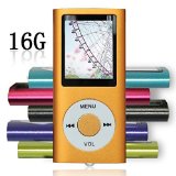 Tomameri Orange Color Portable MP4 Player MP3 Player Video Player with Photo Viewer  E-Book Reader  Voice Recorder  16 GB Micro SD Card