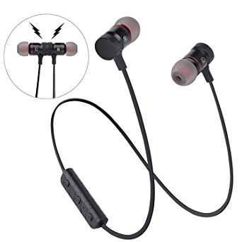 YYQ Bluetooth Headphones Wireless Sports earphons Sweat-Proof Noise-Canceling Earbuds with magnetic and Built-in Mic Headset