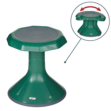 ECR4Kids ACE Active Core Engagement Wobble Stool for Kids, Flexible Classroom & Home Seating, Kids’ Chair, Flexible Seating, Wiggle Chairs, 360 Degree Movement, 15-inch Seat Height, Green