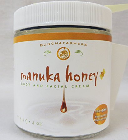 Buncha Farmers Manuka Honey Body & Facial Cream, 4 Oz