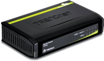 TRENDnet 5-Port Unmanaged Gigabit GREENnet Desktop Plastic Housing Switch TEG-S5g