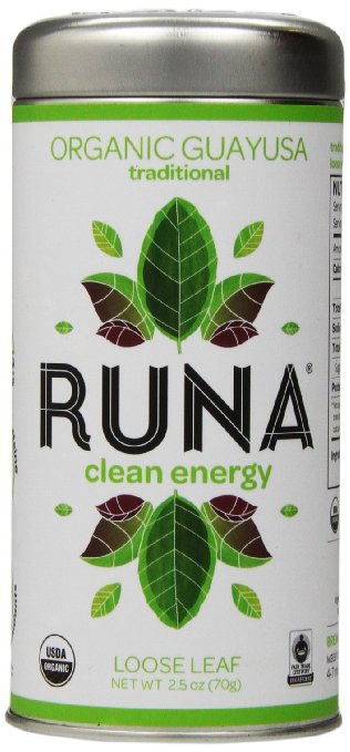 RUNA Clean Energy Organic Guayusa Loose Leaf Tea, Traditional, 2.5 Ounce