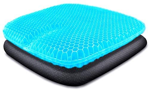 Gel Seat Cushion Non-Slip Cover is Breathable and has an Innovative Honeycomb Gel Structure Suitable for Cars, Offices and Wheelchairs