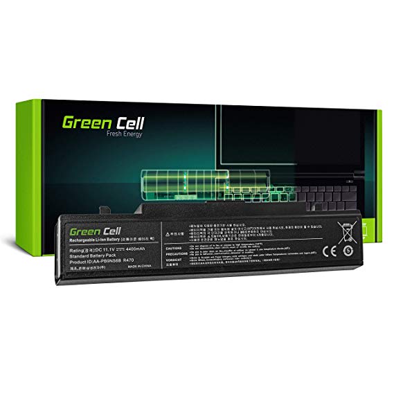 Green Cell® Standard Series AA-PB9NC6B / AA-PB9NS6B Battery for Samsung Series 3 and R-Series Laptops (6 Cells 4400mAh 11.1V Black)
