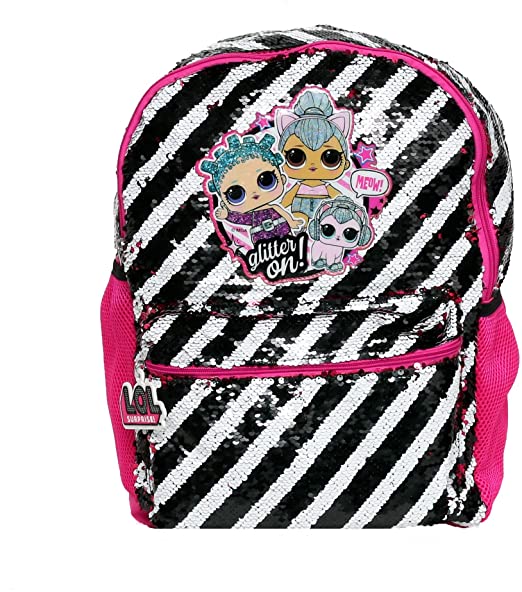 L.O.L. Surprise! School Backpack for Girls with Pink Sequins